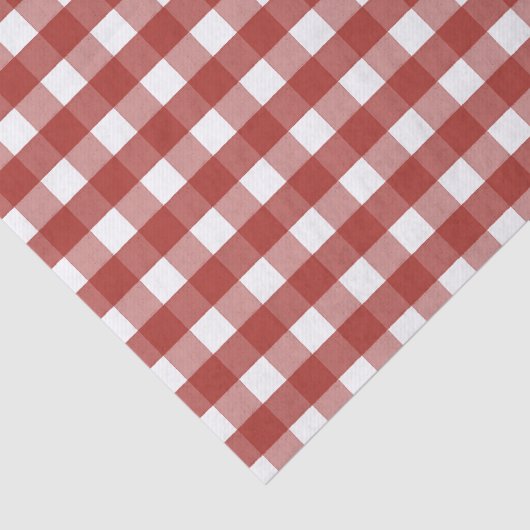 Red and White Gingham Tissue Paper Seidenpapier (Ausschnitt)