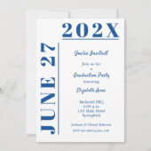 Red and White Graduation Party Einladung (Vorderseite)