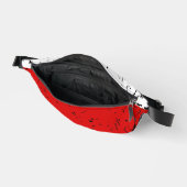 Red and White Grunge-style Bauchtasche (Offen)