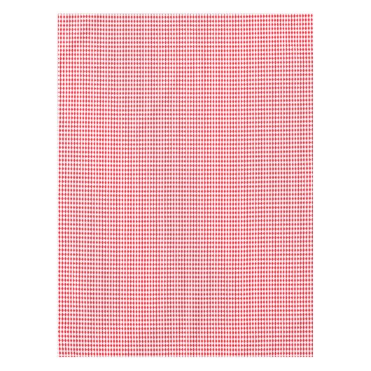 Red and White Harlequin Pattern Tischdecke (Vorderseite)