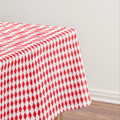 Red and White Harlequin Pattern Tischdecke (Beispiel)