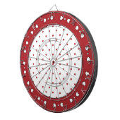 Red and White Heart Dart Board Dartscheibe (Vorderseite rechts)