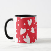 Red and White Heart Pattern | Cute Valentine Love Tasse (Links)