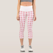 Red and White Heart Valentine’s Day Leggings (Vorderseite)