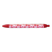 Red and White Hearts Pattern Pen Kugelschreiber (Vorderseite)