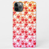 Red and White Hearts Pattern Phone Case iPhone Hülle (Rückseite)