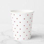 Red and White Hearts Pattern Valentine's Day Pappbecher (Rechts)
