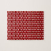 Red and White HO Ho HO Weihnachten Puzzle (Horizontal)