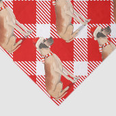Red and White Kariert Great Dane Weihnachten Seidenpapier (Ausschnitt)