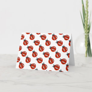 Red and White Ladybug Note Cards Karte