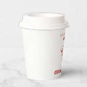 Red and White Let's Get Sauced Bachelorette Pappbecher (Rechts)