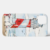 Red and White Lighthouse Scene Case-Mate iPhone Hülle (Rückseite (Horizontal))