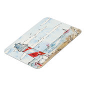 Red and White Lighthouse Scene Magnet (Linke Seite)