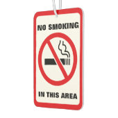 Red and White No Smoking Autolufterfrischer (Links)