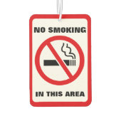 Red and White No Smoking Autolufterfrischer (Rückseite)