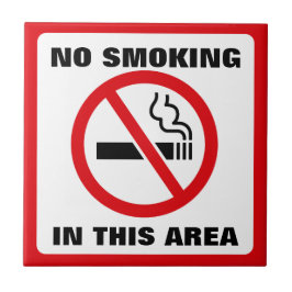 Red and White No Smoking Fliese