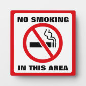 Red and White No Smoking Fotoplatte (Vorderseite)