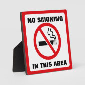 Red and White No Smoking Fotoplatte (Vorderseite)
