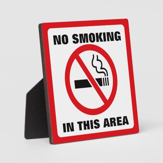 Red and White No Smoking Fotoplatte (Vorderseite)