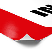 Red and White No Smoking Poster (Ecke)