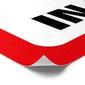 Red and White No Smoking Poster (Ecke)