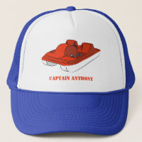 Red and White Pedale Boat Personalisiert