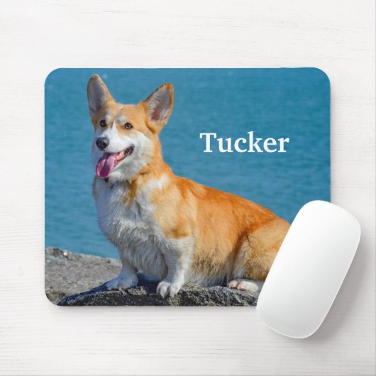 Red and White Pembroke Welsh Corgi Puppy Dog Mousepad (Mit Mouse)