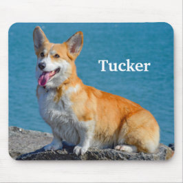 Red and White Pembroke Welsh Corgi Puppy Dog Mousepad