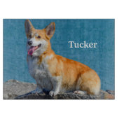 Red and White Pembroke Welsh Corgi Puppy Dog Schneidebrett (Vorderseite)