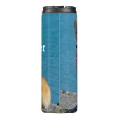 Red and White Pembroke Welsh Corgi Puppy Dog Thermosbecher (Rückseite)