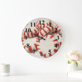 Red and White Peppermints Große Wanduhr (Zuhause)
