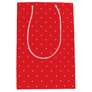 Red and White Polka Dot Geschenktasche Mittlere Geschenktüte