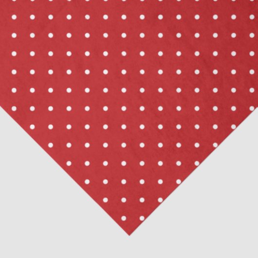Red and White Polka Dot Tissue Paper Seidenpapier (Ausschnitt)