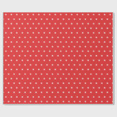 Red and White Polka Dot Wrapping Paper Geschenkpapier (Flach)