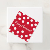Red and White Polka Dots personalisierte Weihnacht Geschenkanhänger (Beispiel)