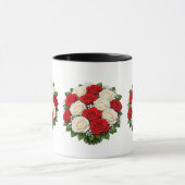 Red and white roses tasse (Zentrum)
