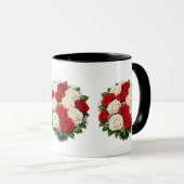 Red and white roses tasse (VorderseiteRechts)