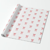 Red and White Satin Bows Red Candy Cane Stripbow Geschenkpapier (Ungerollt)
