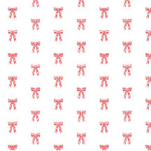 Red and White Satin Bows Red Candy Cane Stripbow