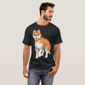 Red and White Siberian Husky Dog with Blue Eyes T-Shirt (Vorne ganz)