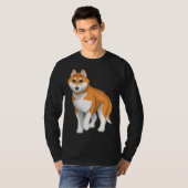 Red and White Siberian Husky Dog with Blue Eyes T-Shirt (Vorne ganz)