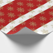 Red And White Striped Holiday Geschenkpapier (Ecke)