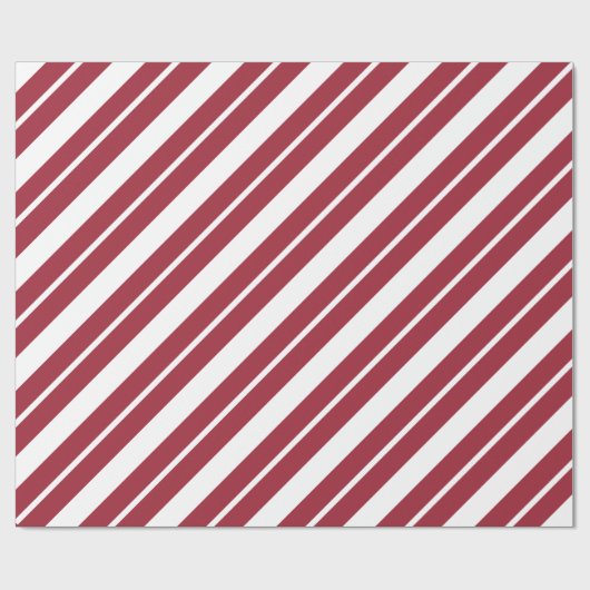 Red and White Stripes Candy Cane oder America Them Geschenkpapier (Flach)
