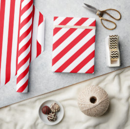 Red and White Stripped Candy Cane Wrapping Paper Geschenkpapier