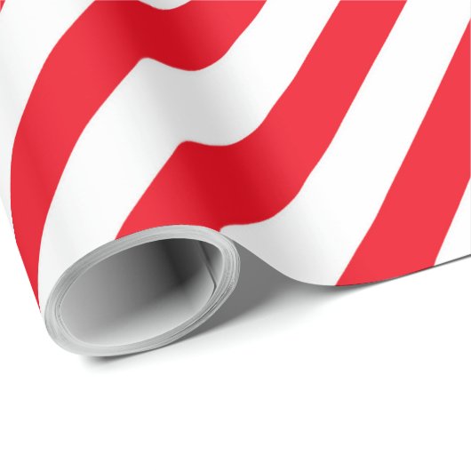 Red and White Stripped Candy Cane Wrapping Paper Geschenkpapier (Rolleneckpunkt)