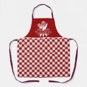 Red and White Tartan Plaid Christmas Pattern Schürze (Vorderseite)