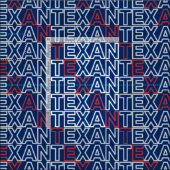 Red and White TEXAN Neon Blue Stoff (Kachel)