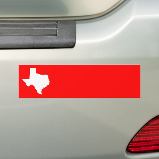 Red and White Texas Autoaufkleber (Auf Auto)