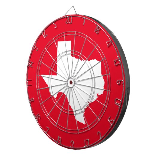 Red and White Texas Dartscheibe (Vorderseite rechts)