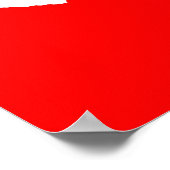 Red and White Texas Poster (Ecke)